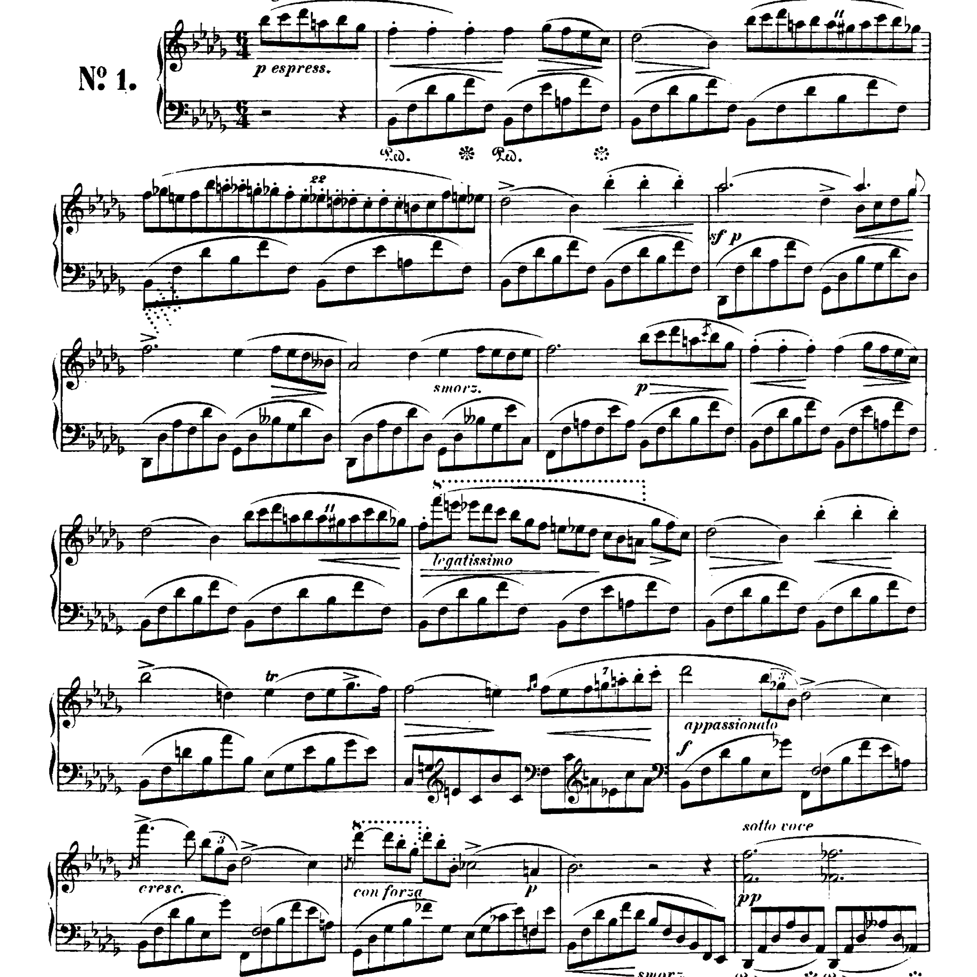 Sheet music for Chopin's Nocturnes Op. 9, No. 1 on a white background