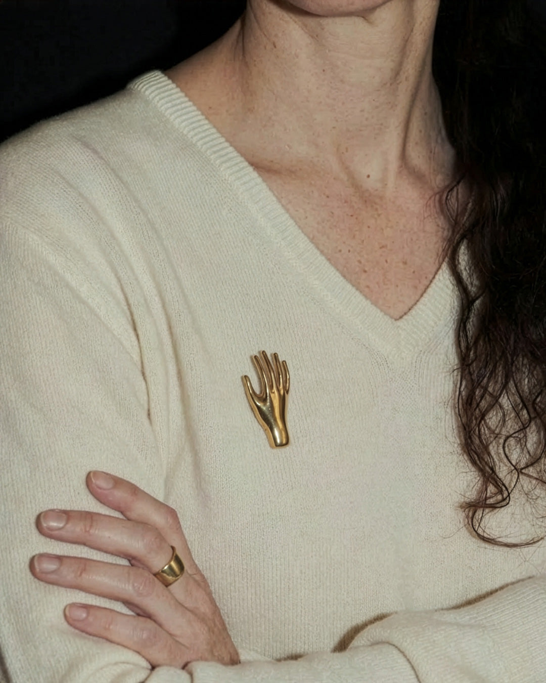 Musician Hand Brooch