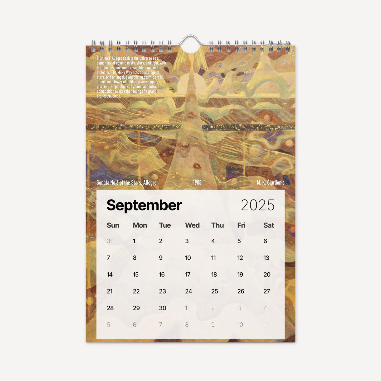 Musician calendar September Ciurlionis Sonata