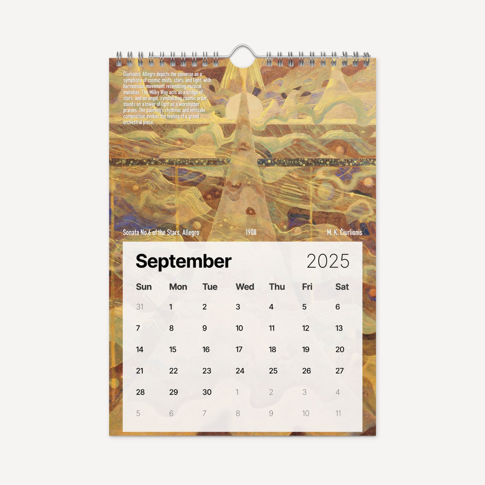 Musician calendar September Ciurlionis Sonata
