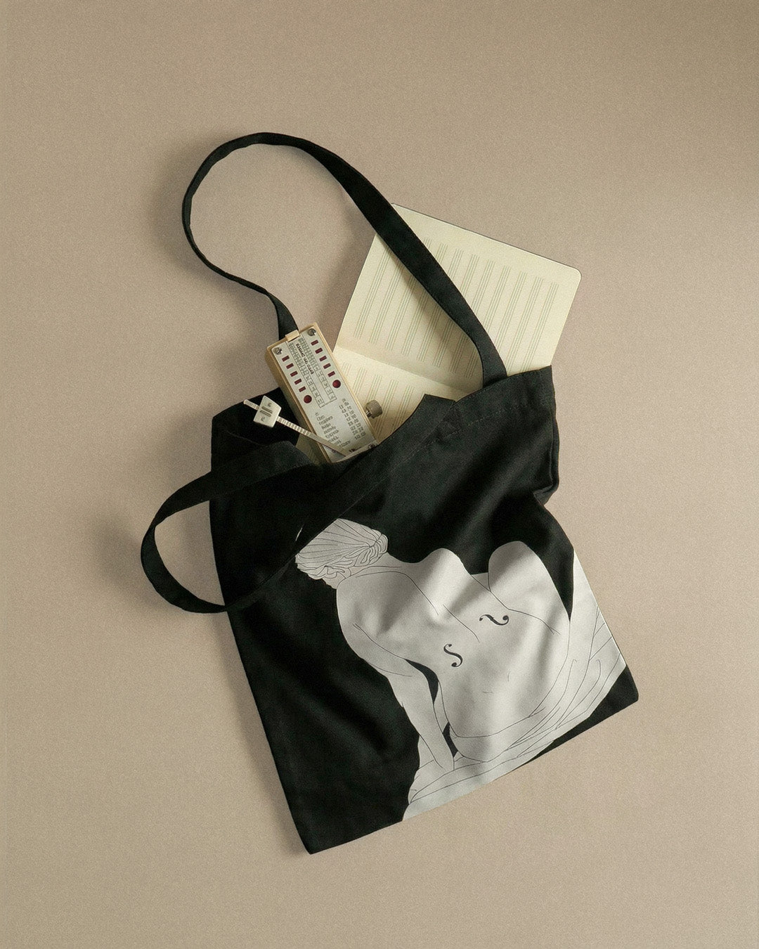 Violin Cotton Tote Bag