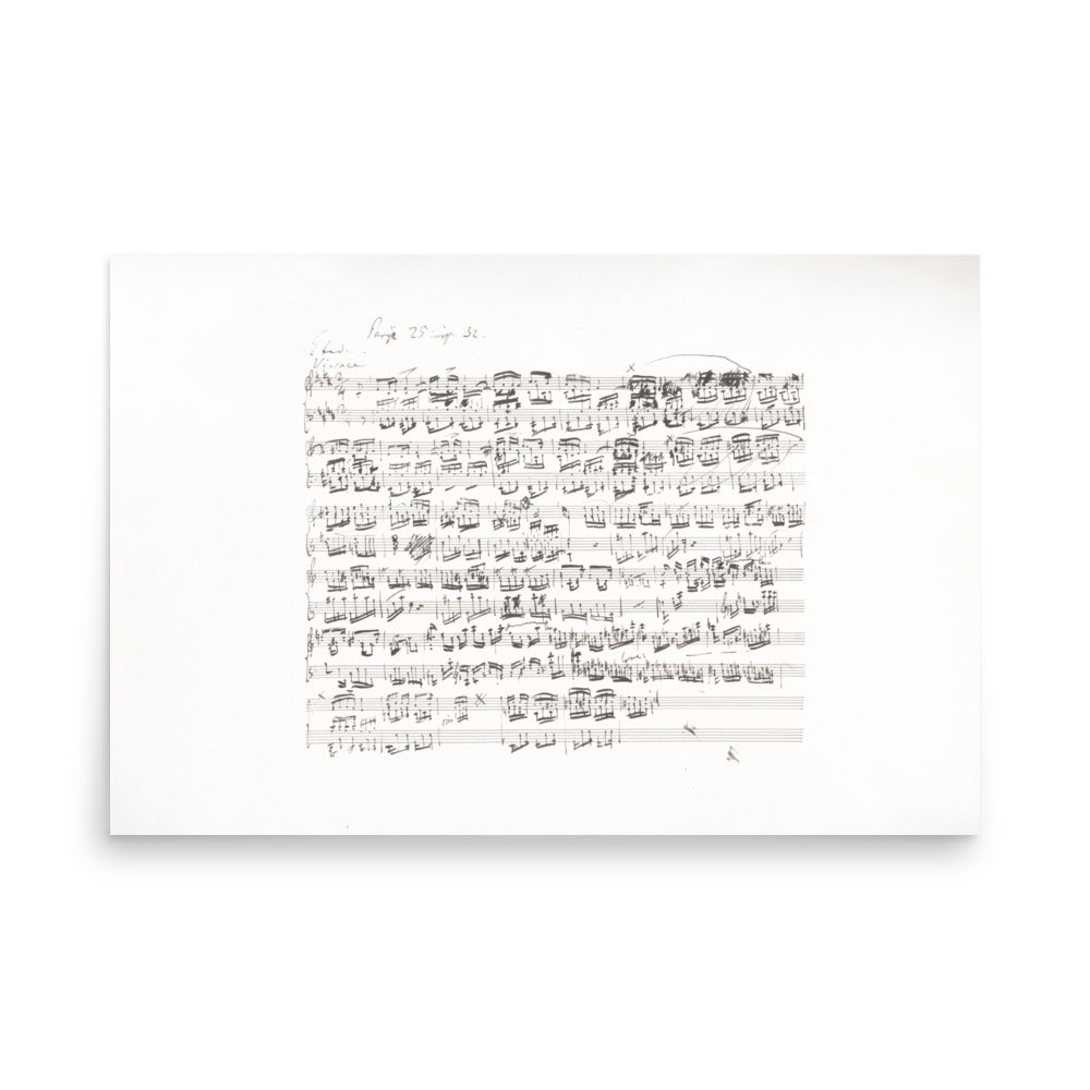 Chopin Manuscript Print: Étude Op. 10 no.3