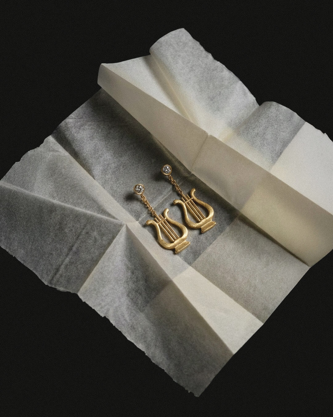 Lyre Drop Earrings