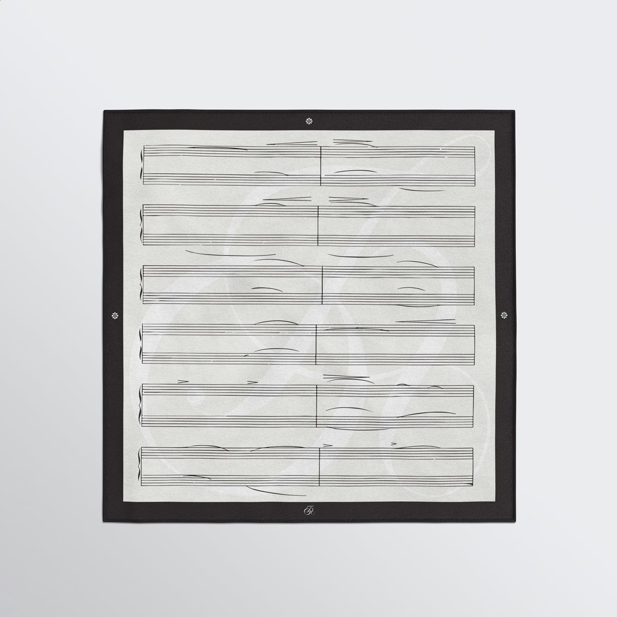 Empty Score Sheet Music Silk Scarf Pocket Square