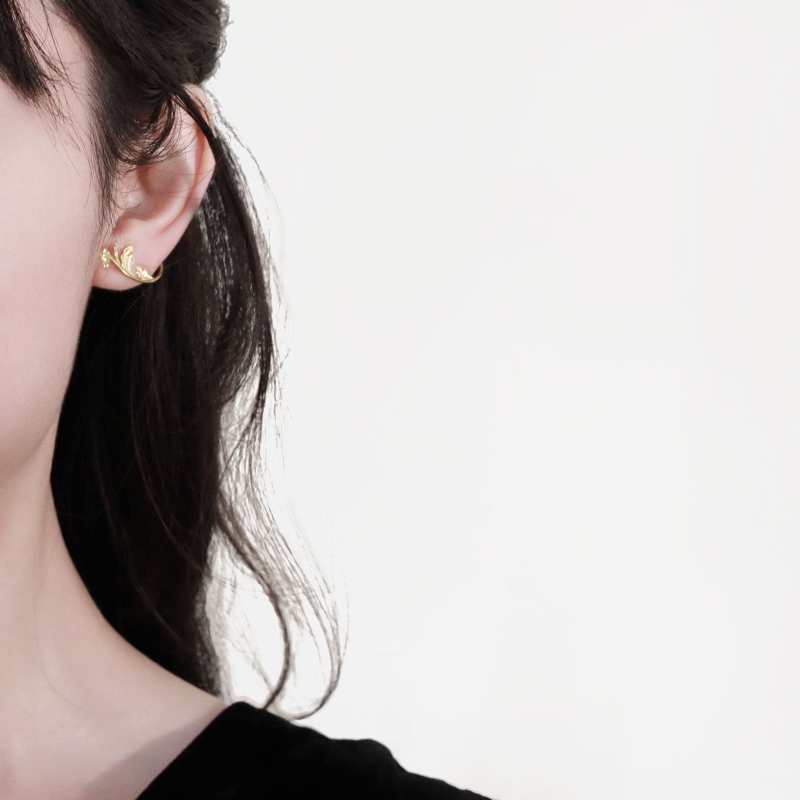 Music-themed Baroque Leaf Earrings