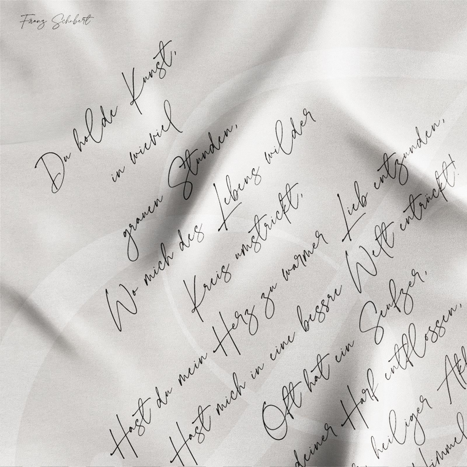 Schubert Song Lyrics Music Silk Scarf Pocket Square