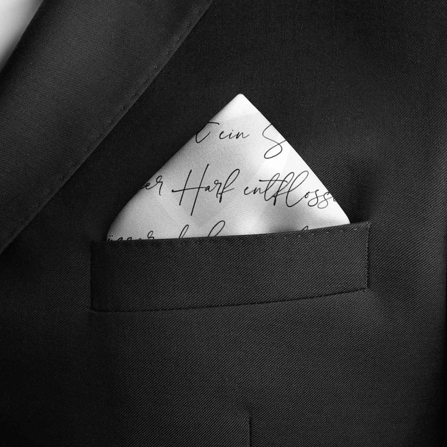 Schubert Song Lyrics Music Silk Scarf Pocket Square