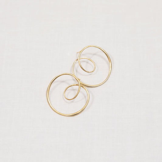 18k gold Debussy Prelude Loop Earrings
