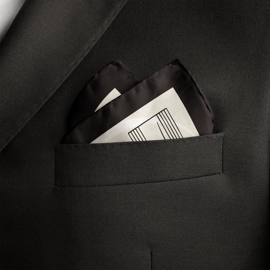 Empty Score Sheet Music Silk Scarf Pocket Square