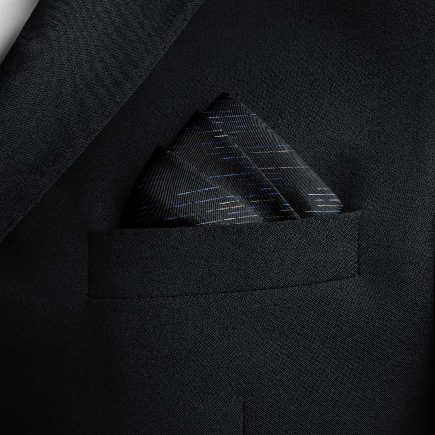 Bach Fugue Pattern Silk Pocket Square Scarf