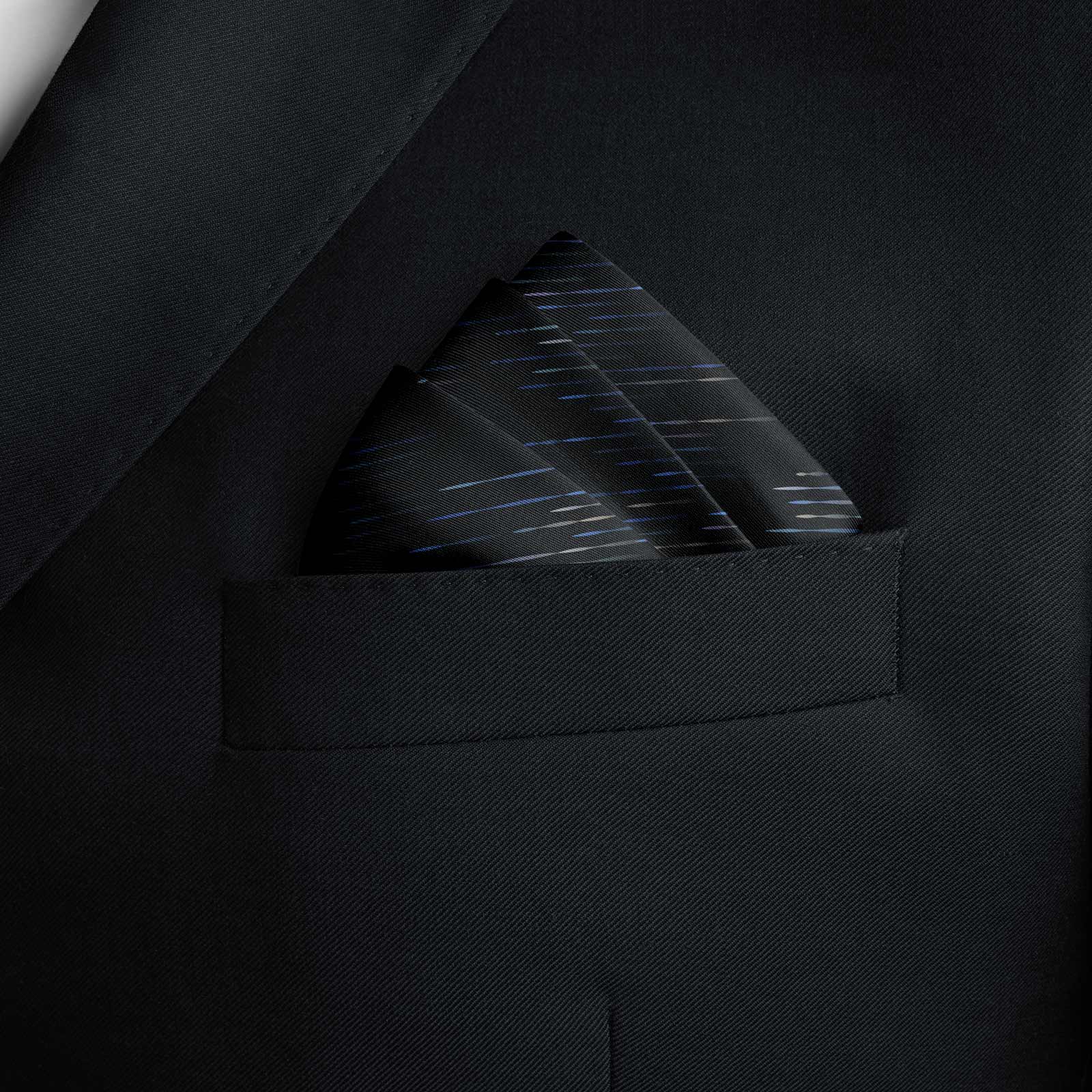 Bach Fugue Pattern Silk Pocket Square Scarf