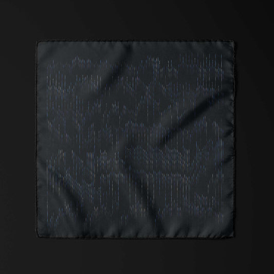 Bach Fugue Pattern Silk Pocket Square Scarf