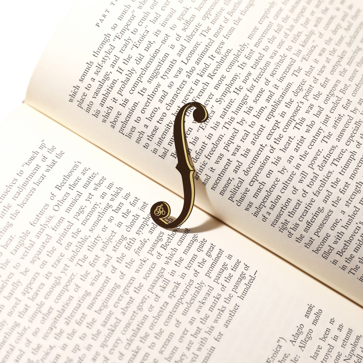 Violin violinst viola cello f-hole brass bookmark