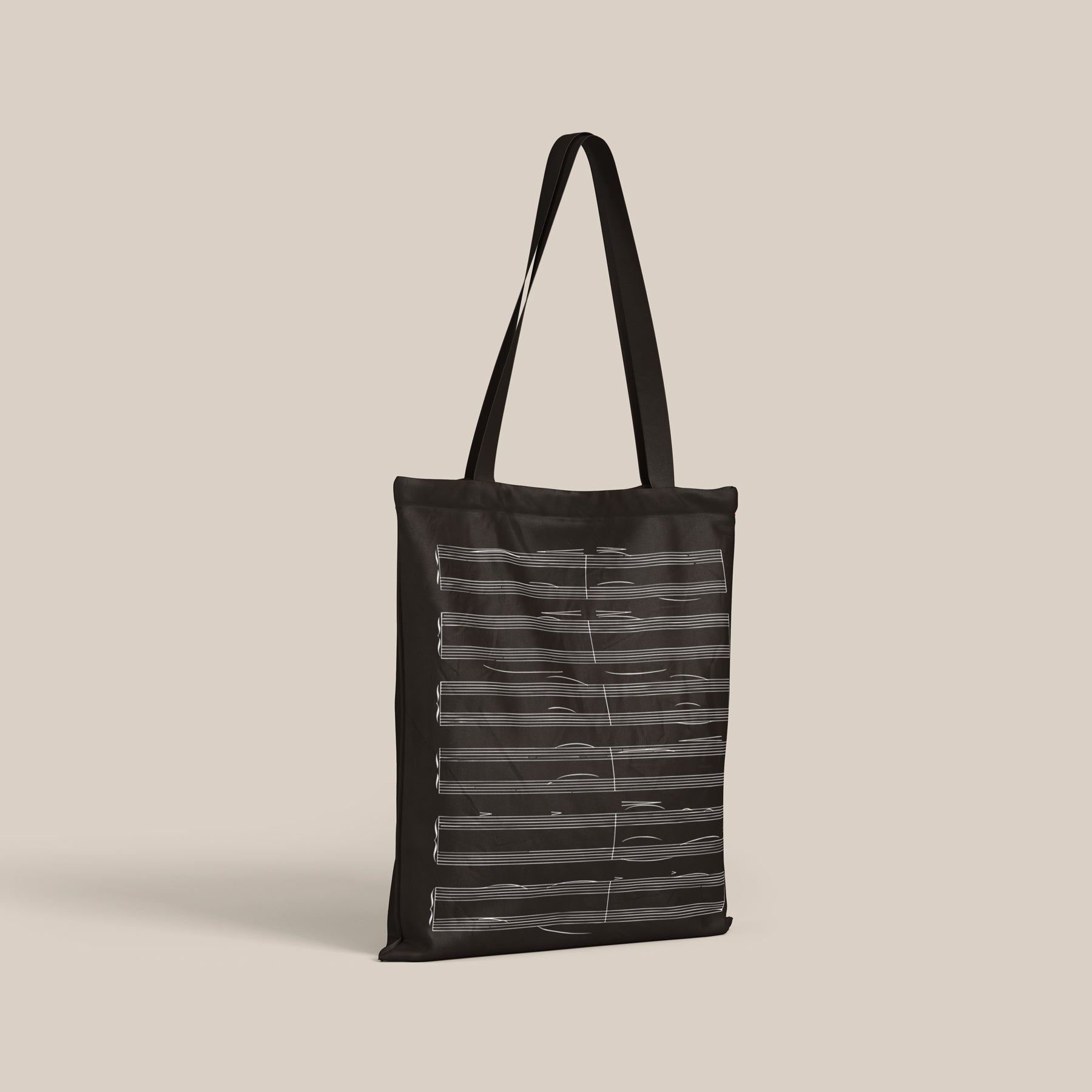 Sheet Music Empty Score Cotton Tote Bag