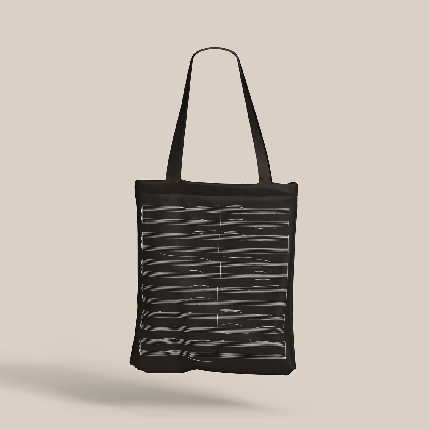 Sheet Music Empty Score Cotton Tote Bag