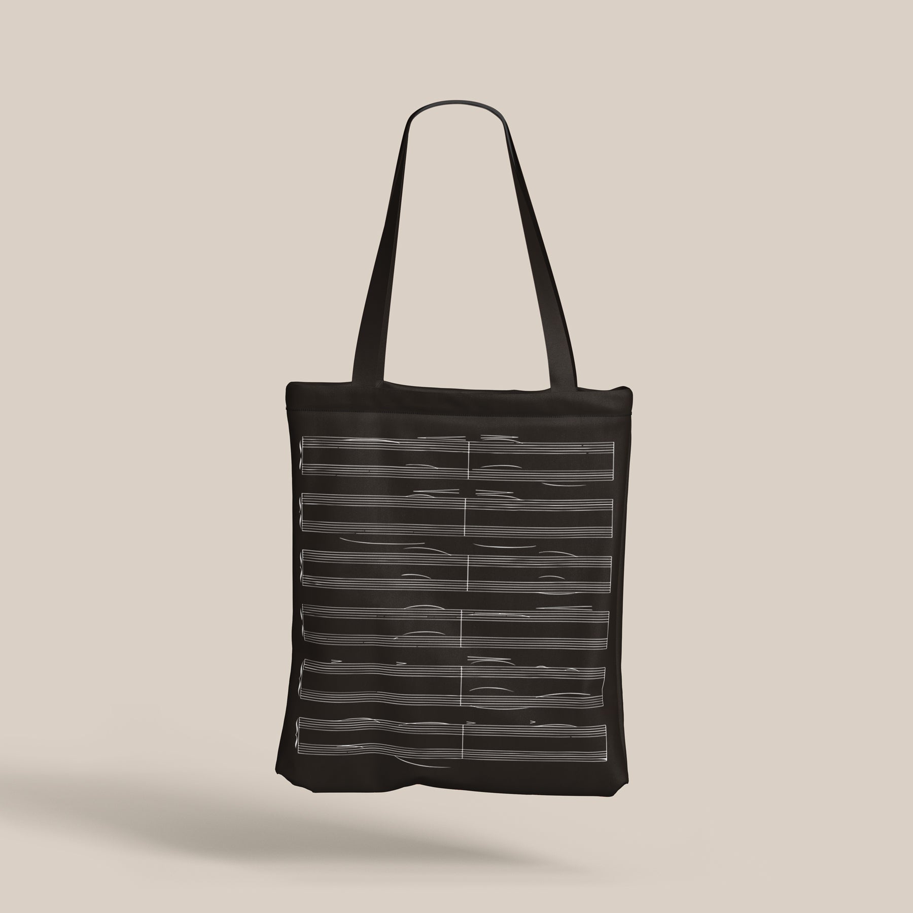 Sheet Music Empty Score Cotton Tote Bag