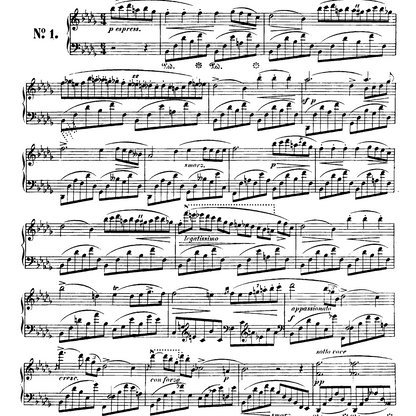 Sheet music for Chopin's Nocturnes Op. 9, No. 1 on a white background