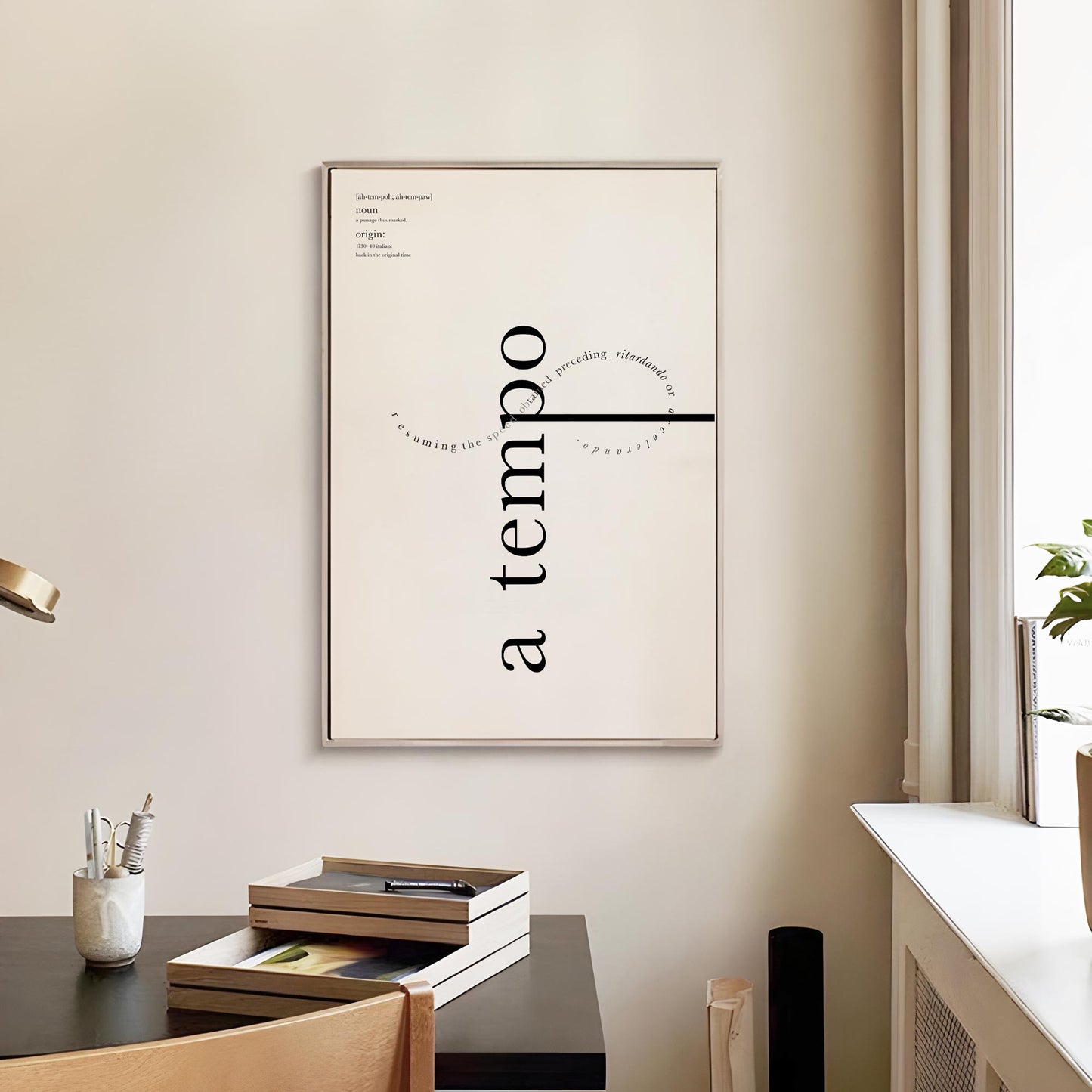 Music Expression Art Print: a tempo