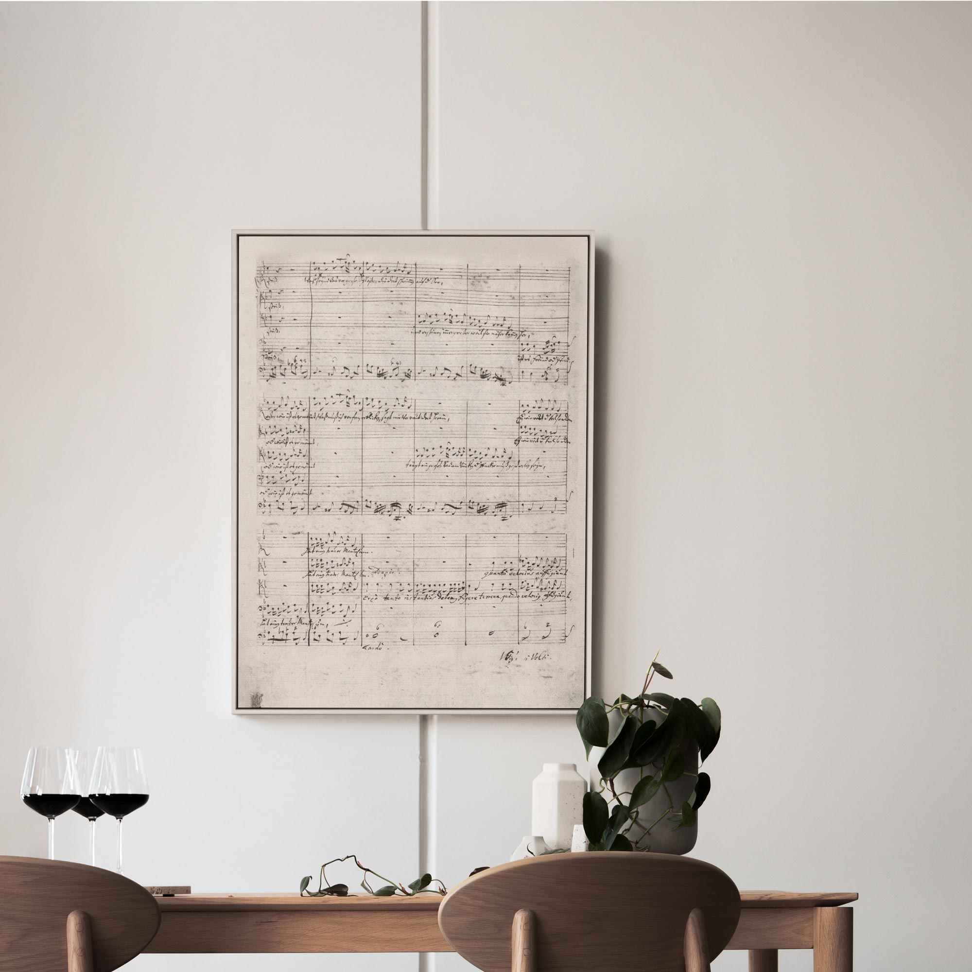 Bach Manuscript Wedding Quodlibet BWV 524 Art Print – Opus Haus