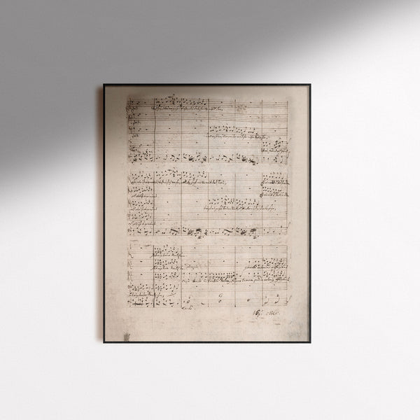 Bach Manuscript Wedding Quodlibet BWV 524 Art Print – Opus Haus
