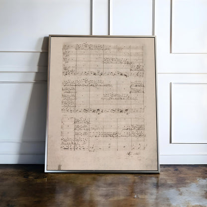 Bach Manuscript Wedding Quodlibet BWV 524 Art Print