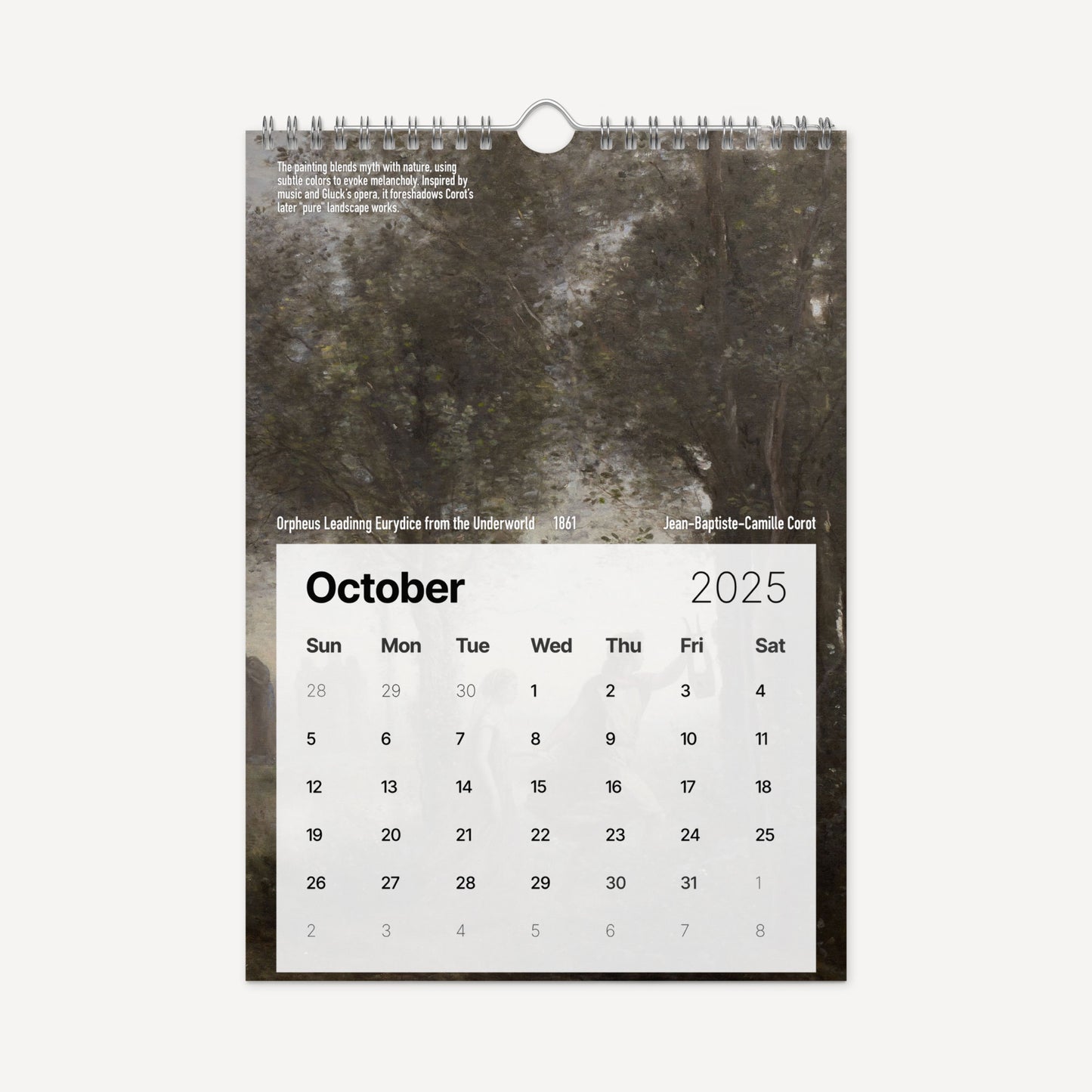 Musician calendar October Gluck Eurydice Orpheus