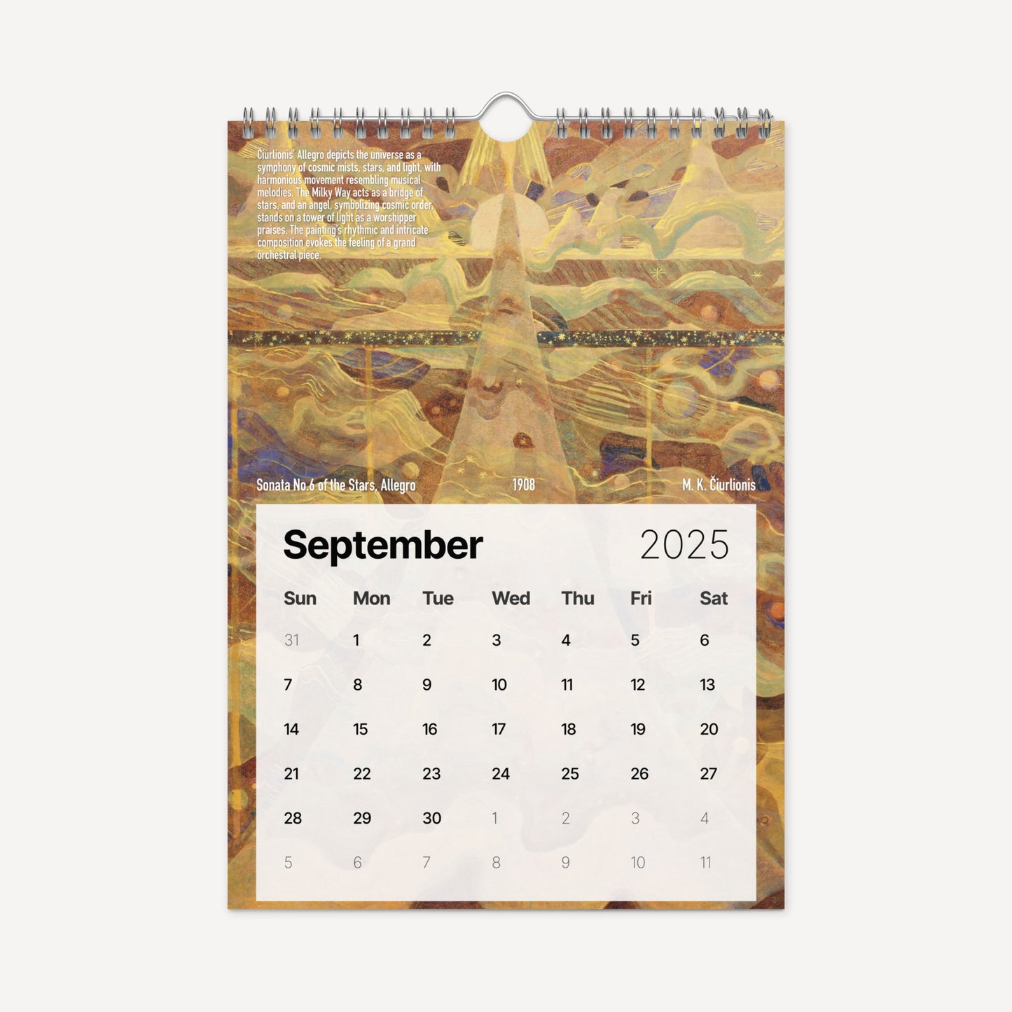 Musician calendar September Ciurlionis Sonata 