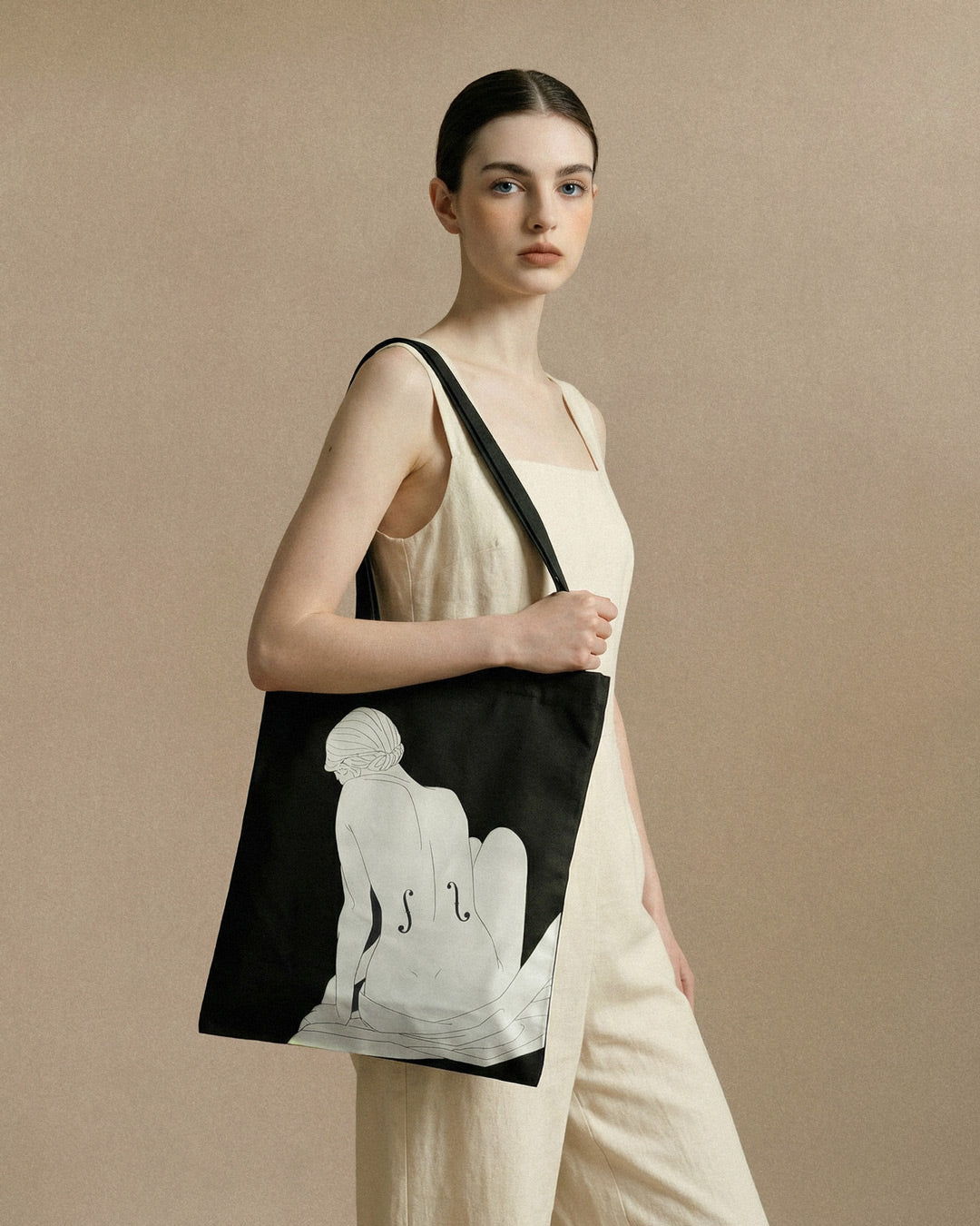 Violin Cotton Tote Bag