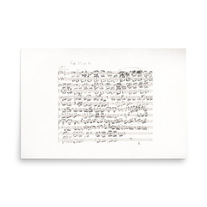 Chopin Manuscript Print: Étude Op. 10 no.3