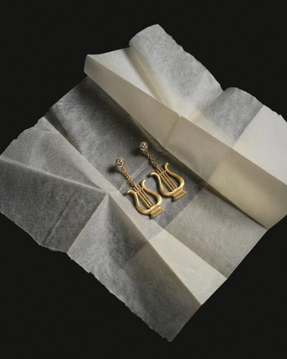 Lyre Drop Earrings